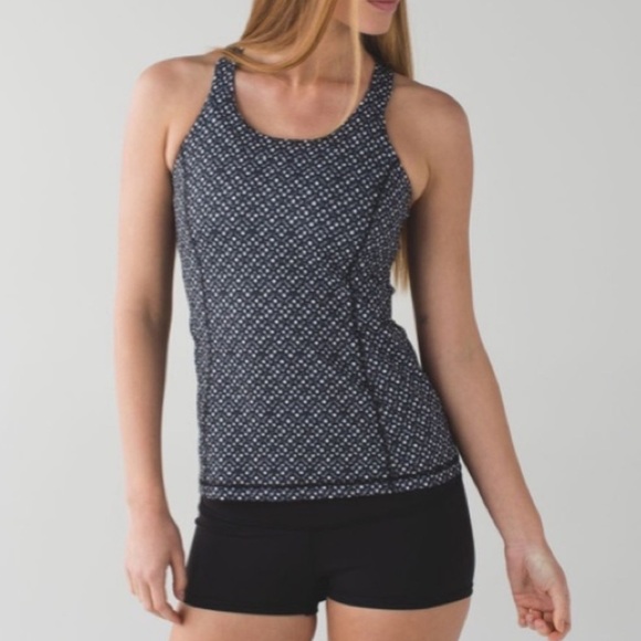 Lululemon Enhearten Tank Millie Mesh White/Black Size 6 - Picture 2 of 5